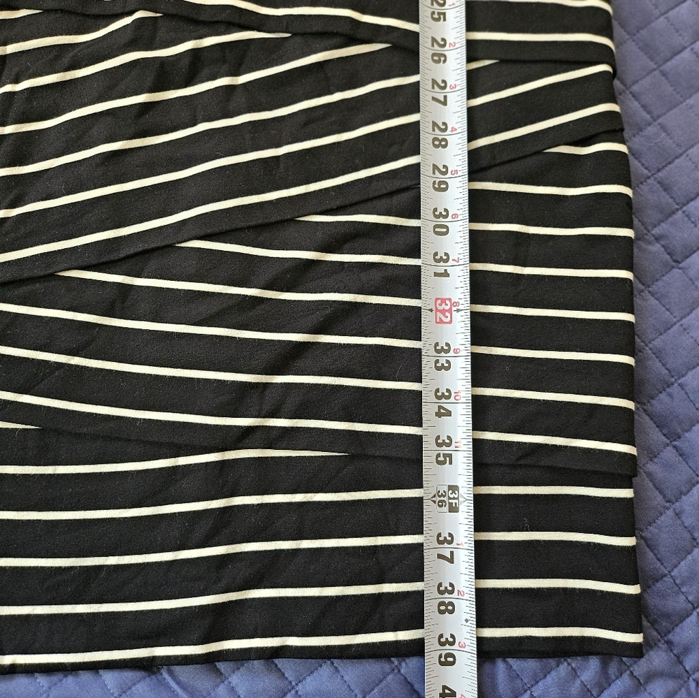 NWT White House Black Market Striped Ruched Slimming Sheath Dress Size 10 - Picture 8 of 11
